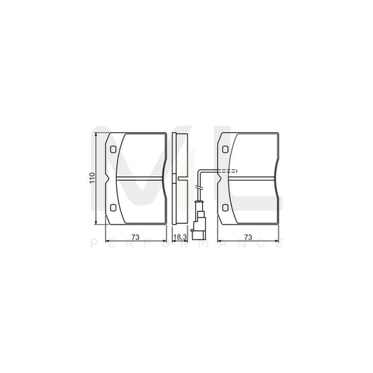 Bosch 0986494276 Brake Pad Set For Iveco Daily With Integrated Wear Sensor BP1188 | ML Performance Car Parts