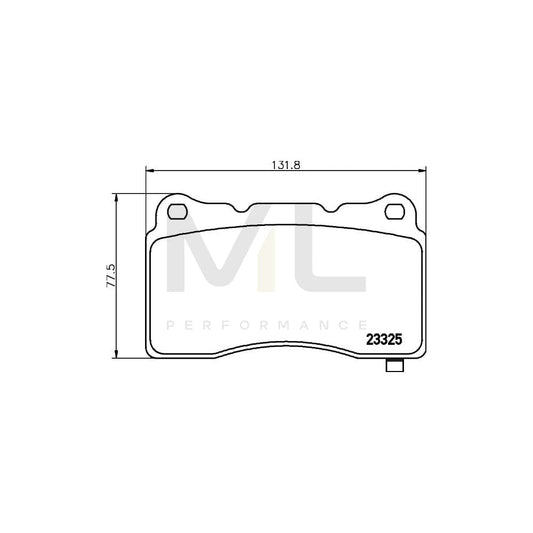 Hella 8DB 355 014-451 Brake Pad Set With Acoustic Wear Warning