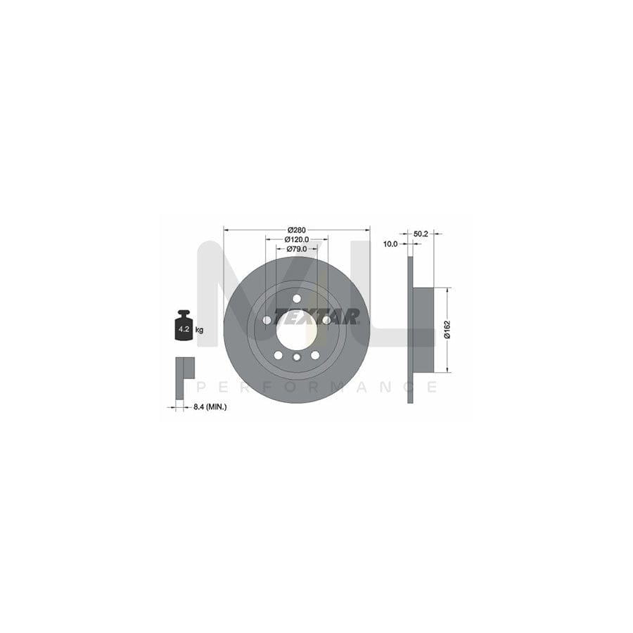 TEXTAR PRO+ 92238705 Brake Disc Solid, Coated, High-carbon, without wheel hub, without wheel studs | ML Performance Car Parts
