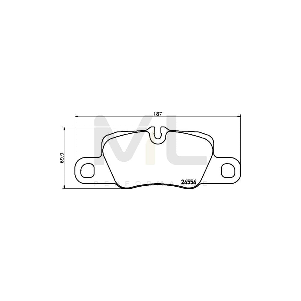Hella 8DB 355 015-651 Brake Pad Set Prepared For Wear Indicator