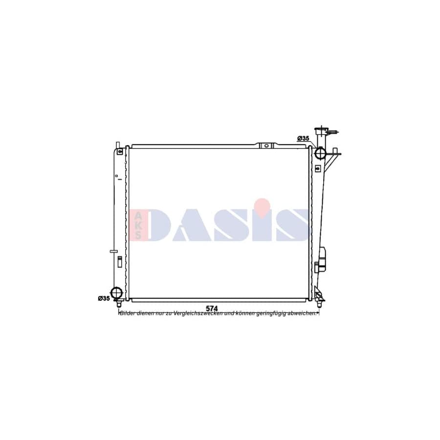 AKS Dasis 560092N Engine Radiator for Hyundai Santa Fe