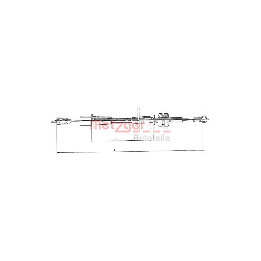 METZGER 11.1242 Throttle Cable for OPEL ASTRA
