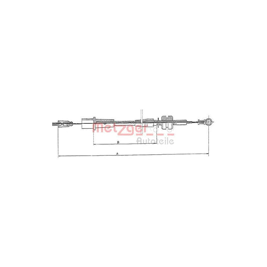 METZGER 11.1242 Throttle Cable for OPEL ASTRA