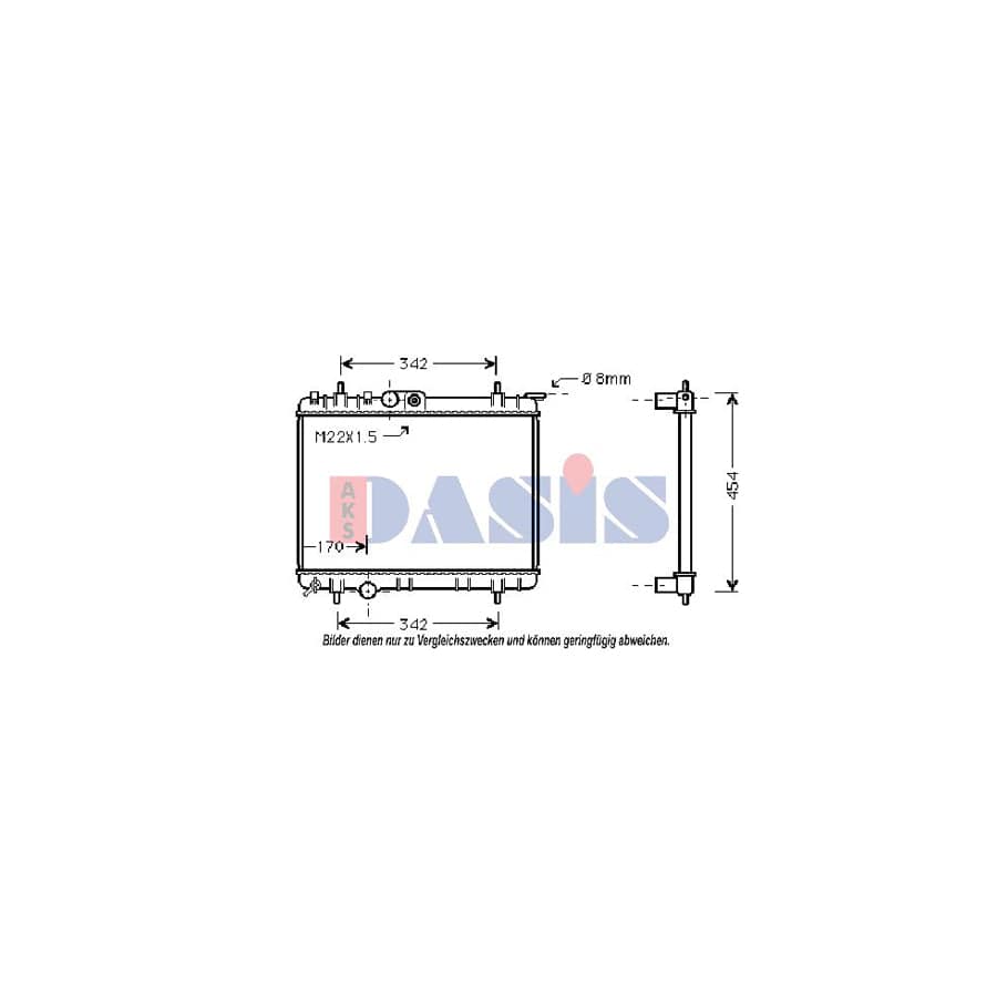 AKS Dasis 161470N Engine Radiator