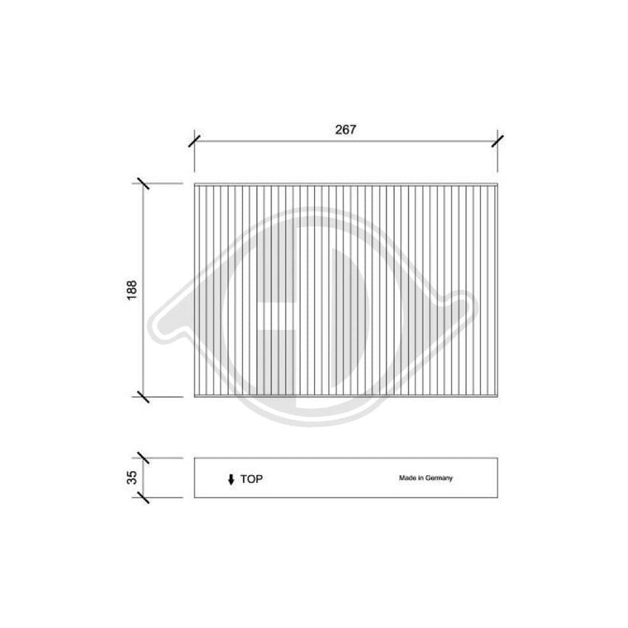 DIEDERICHS DCI1210 Pollen Filter For Peugeot 508