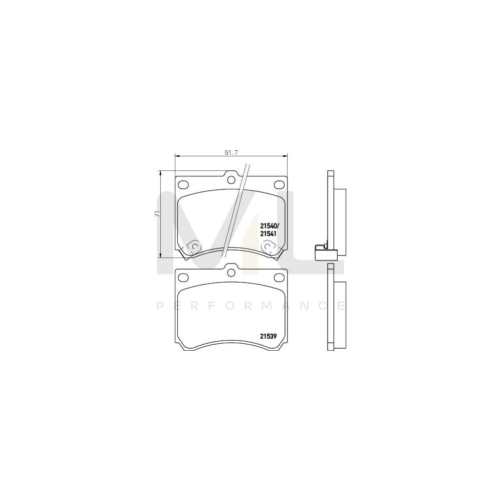 Hella 8DB 355 006-481 Brake Pad Set With Acoustic Wear Warning