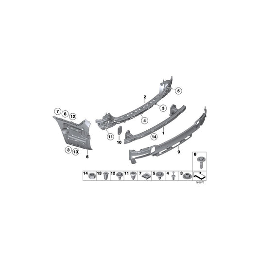 Genuine BMW 51127183885 F03 F01 F02 Mount, Rear Left (Inc. 730d, 750LiX & 750dX) | ML Performance US