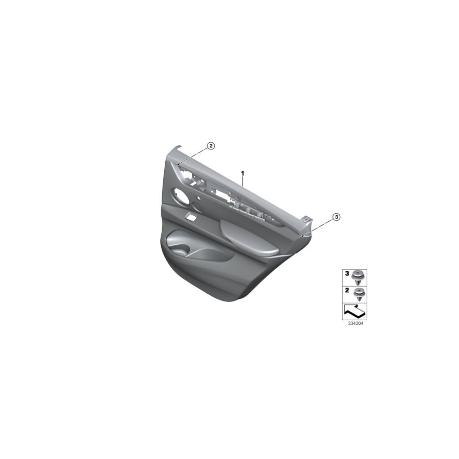 Genuine BMW 51428063928 F15 Door Lining Leather Rear Right ANTHRAZIT (Inc. X5) | ML Performance US Car Parts