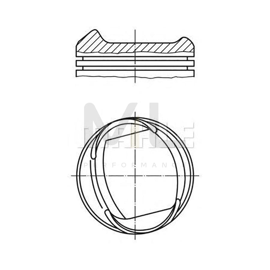 MAHLE ORIGINAL 013 32 01 Piston 80,25 mm, with piston rings | ML Performance Car Parts