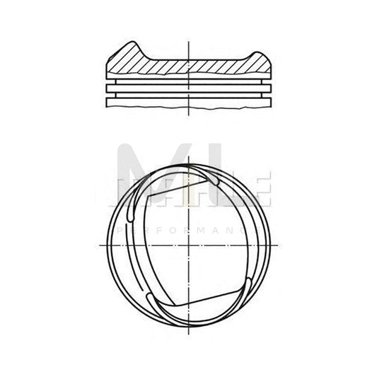 MAHLE ORIGINAL 013 32 01 Piston 80,25 mm, with piston rings | ML Performance Car Parts
