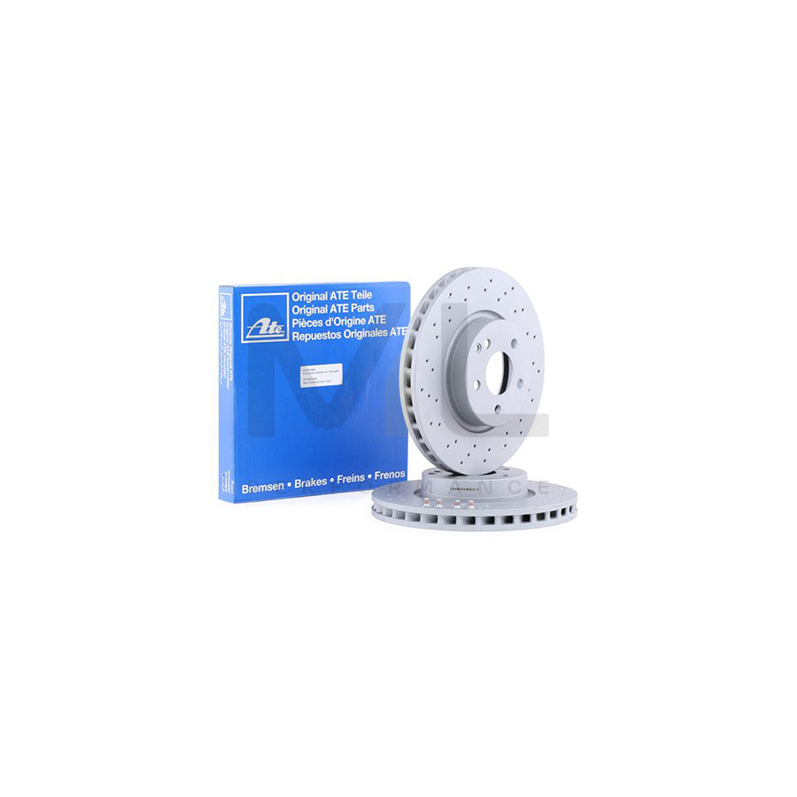 ATE 24.0132-0100.1 Brake Disc Perforated / Vented, Coated, Alloyed / High-carbon, with bolts/screws  - 1 piece