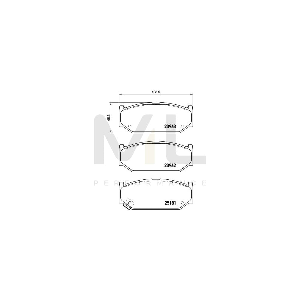 Hella 8DB 355 015-751 Brake Pad Set With Acoustic Wear Warning