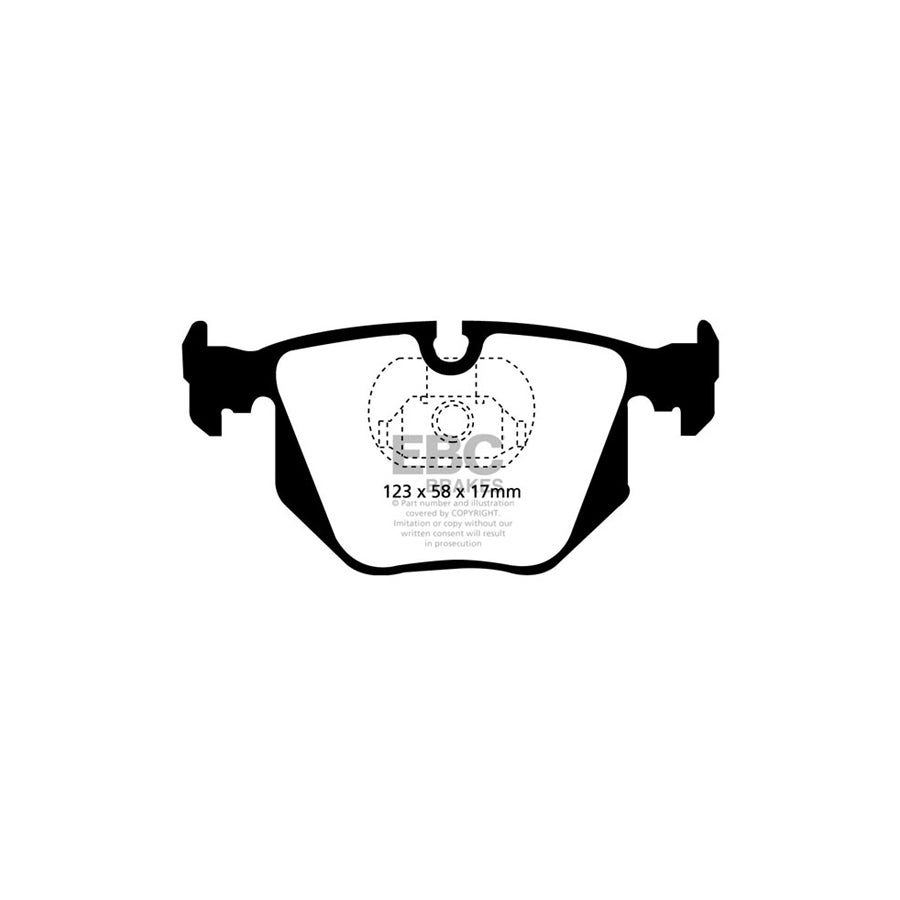 EBC DP91118 BMW Alpina Maserati Wiesmann Orangestuff Rear Brake Pads  - ATE Caliper 2 | ML Performance US Car Parts