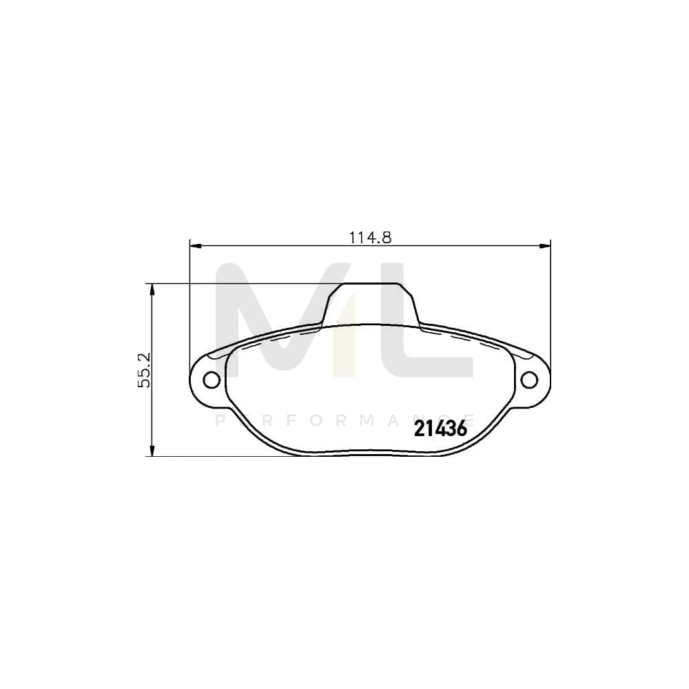 Hella 8DB 355 019-151 Brake Pad Set Incl. Wear Warning Contact