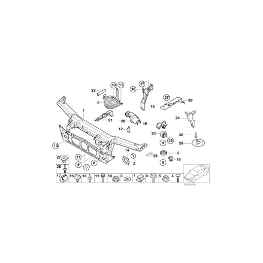 Genuine BMW 51718234798 E46 Right Steering Gear Cover (Inc. 320d, 328i & 320Cd) | ML Performance US Car Parts