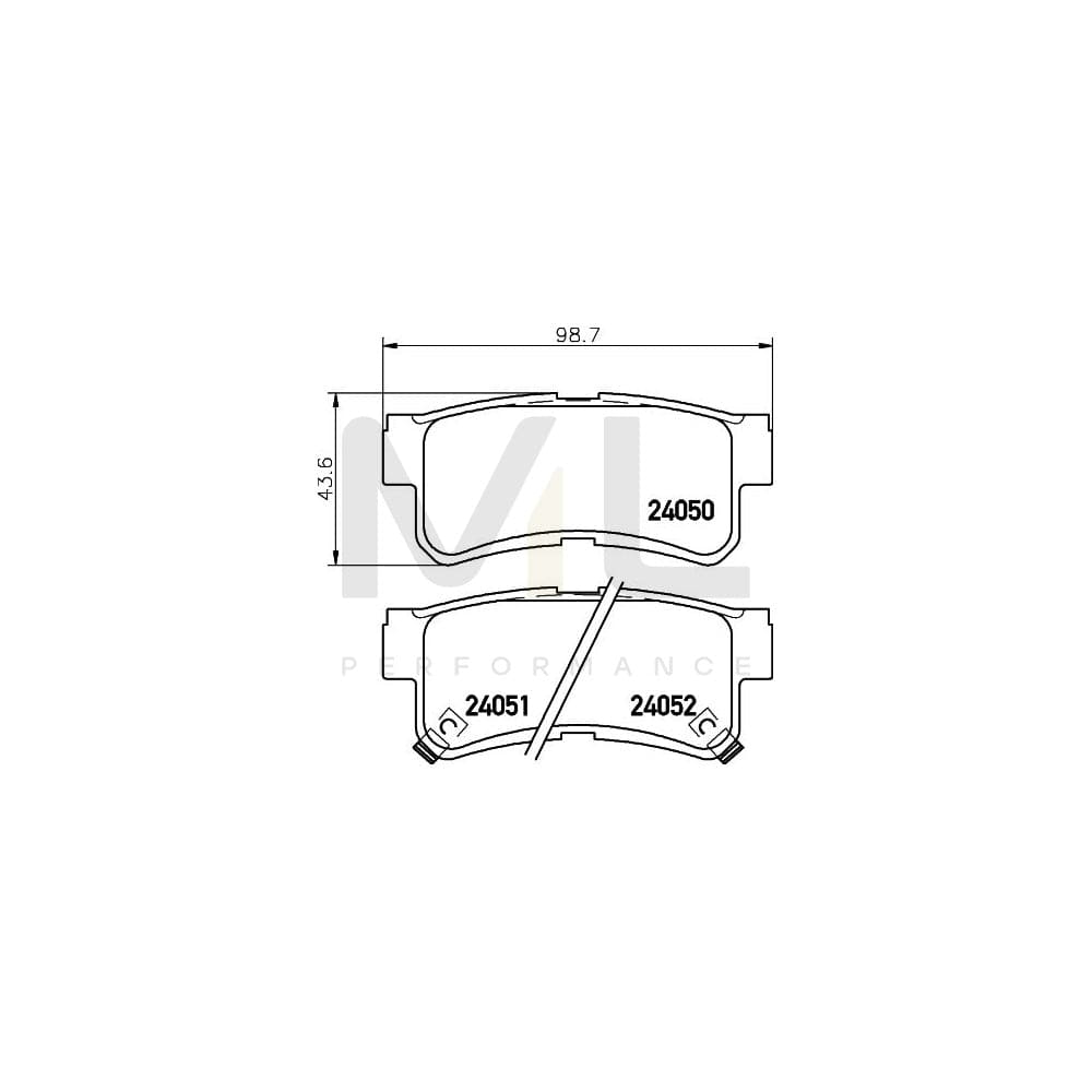 Hella 8DB 355 011-151 Brake Pad Set With Acoustic Wear Warning