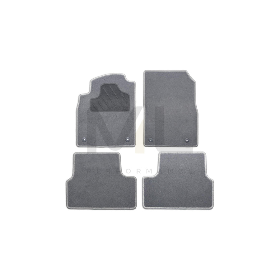 CUSTOPOL Tailored OPL85S Floor mat set Textile, Front and Rear, Quantity: 4, Grey