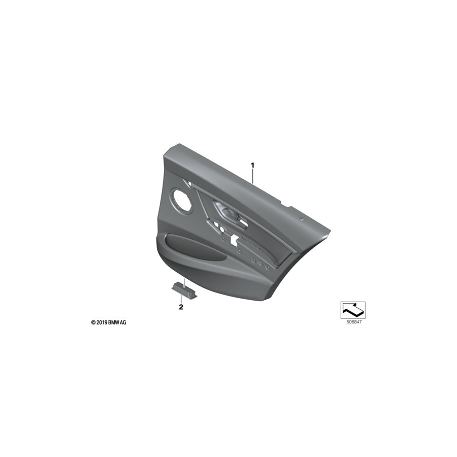 Genuine BMW 51428057432 F80 Door Lining Leather Rear Right SAKHIR ORANGE (Inc. M3) | ML Performance US Car Parts