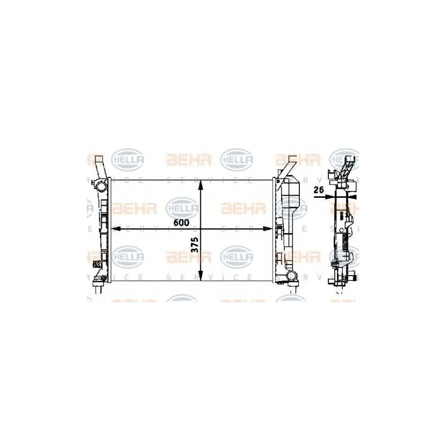 Hella 8MK 376 721-024 Engine Radiator