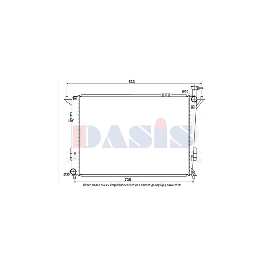 AKS Dasis 560094N Engine Radiator for Hyundai Santa Fe