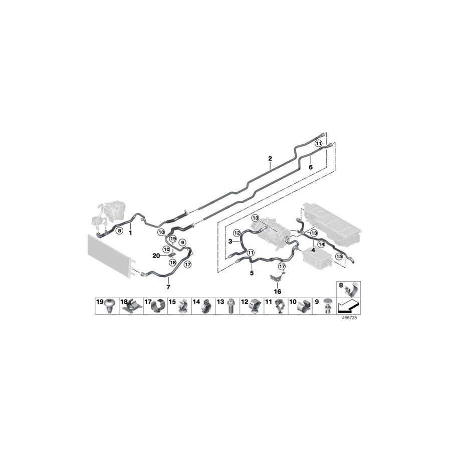 Genuine BMW Mini 17127645483 F45 Coolant Feed Line (Inc. 225xe & Cooper SE ALL4) | ML Performance US Car Parts