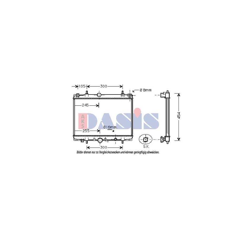 AKS Dasis 161830N Engine Radiator