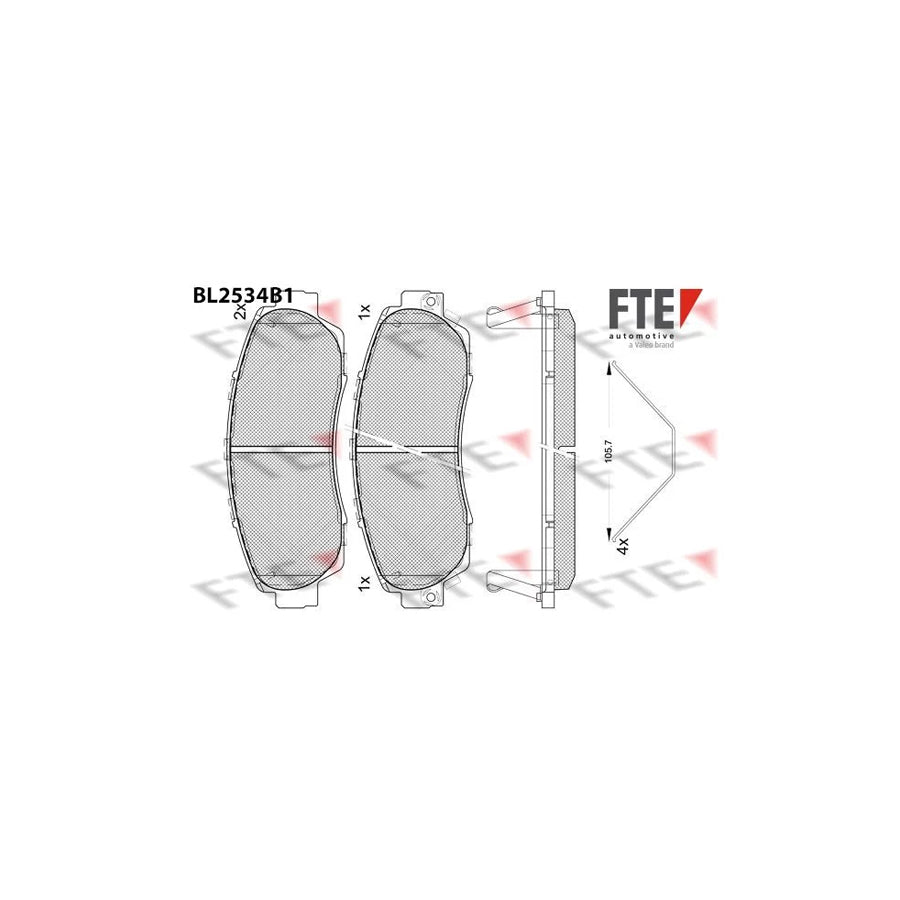 FTE 9011088 Brake Pad Set for Honda Cr-V V (Rw, Rt)