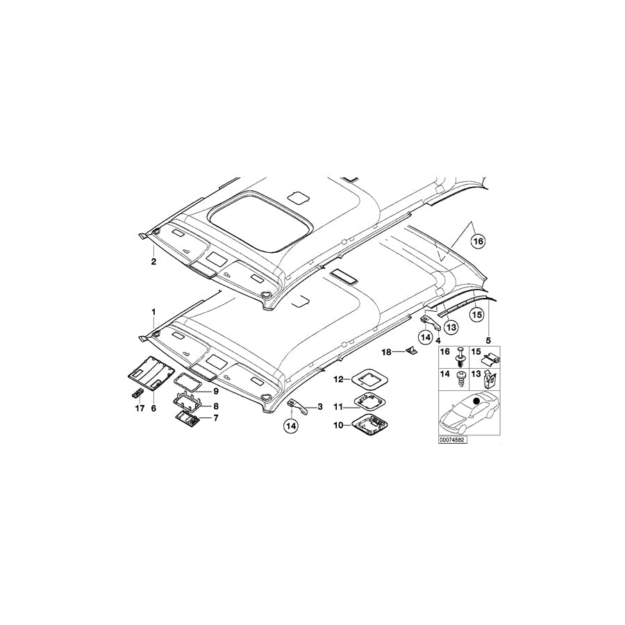 Genuine BMW 51447028601 E46 Covering Left SCHWARZ (Inc. 325i, 325xi & 323i) | ML Performance UK Car Parts