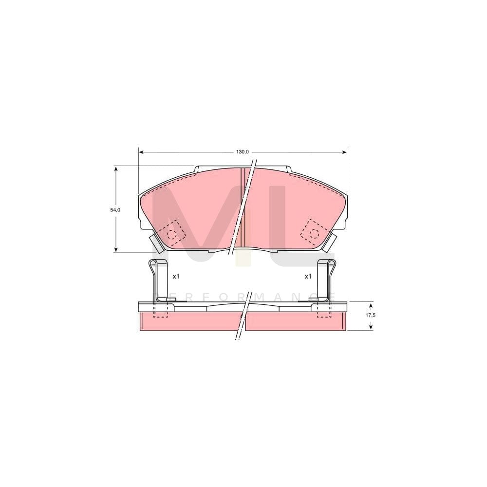 TRW Gdb733 Brake Pad Set With Acoustic Wear Warning | ML Performance Car Parts
