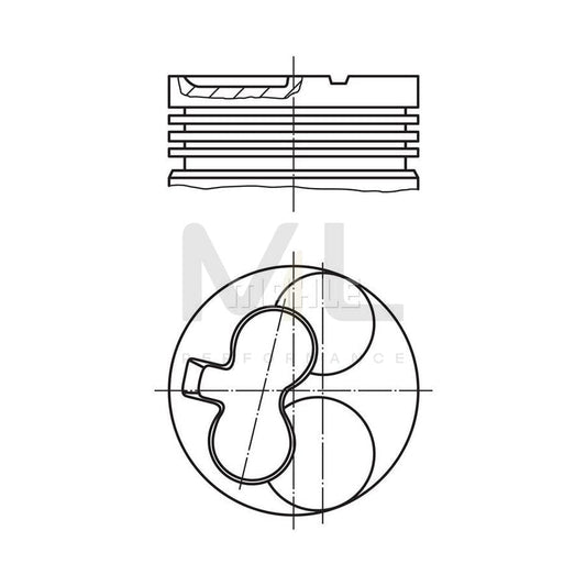 MAHLE ORIGINAL 030 37 00 Piston for VW Polo III Hatchback (6N1) 76,51 mm, with piston rings | ML Performance Car Parts