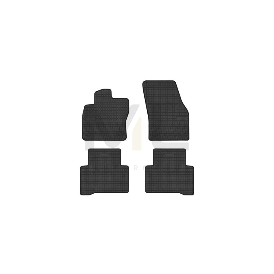 FROGUM Tailored 546993 Floor mat set for VW Touran II (5T1) Elastomer, Front and Rear, Quantity: 4, Black, (LHD)