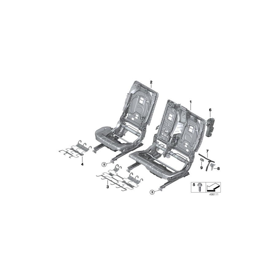 Genuine BMW 52207437543 G07 Seat Mechanism Left 0.6 (Inc. X7 M50iX, X7 30dX & X7 M50dX) | ML Performance US Car Parts