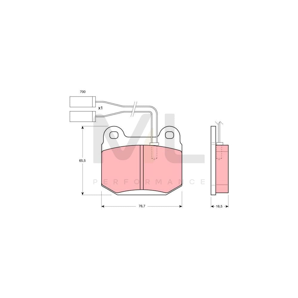 TRW Gdb364 Brake Pad Set Incl. Wear Warning Contact | ML Performance Car Parts