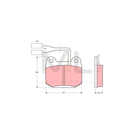TRW Gdb364 Brake Pad Set Incl. Wear Warning Contact | ML Performance Car Parts