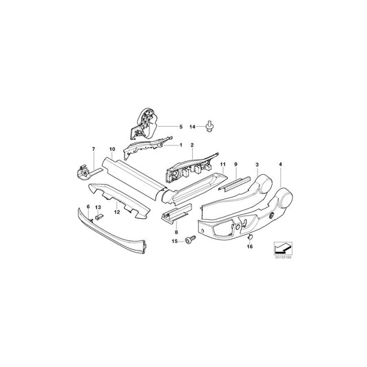 Genuine BMW 52107119836 E61 E60 Cover, Front Exterior Right GRAU (Inc. 535xi, 545i & 520i) | ML Performance US Car Parts