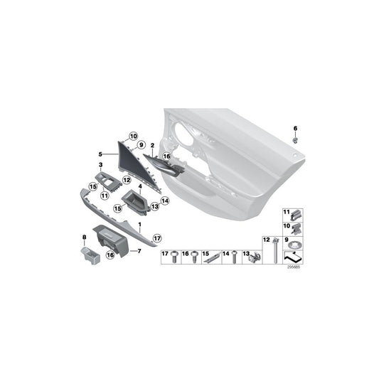 Genuine BMW 51428054142 F06 Trim Cover, Door, Carbon, Right (Inc. M6) | ML Performance US Car Parts