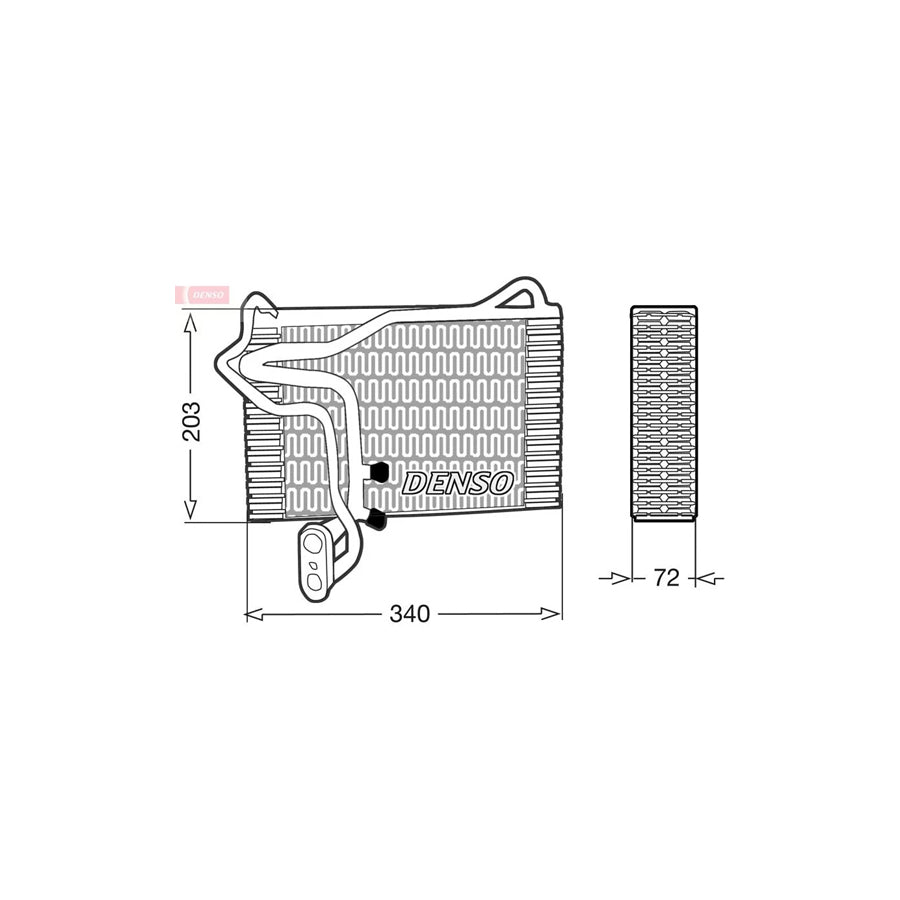 DENSO DEV02002 Air Conditioning Evaporator