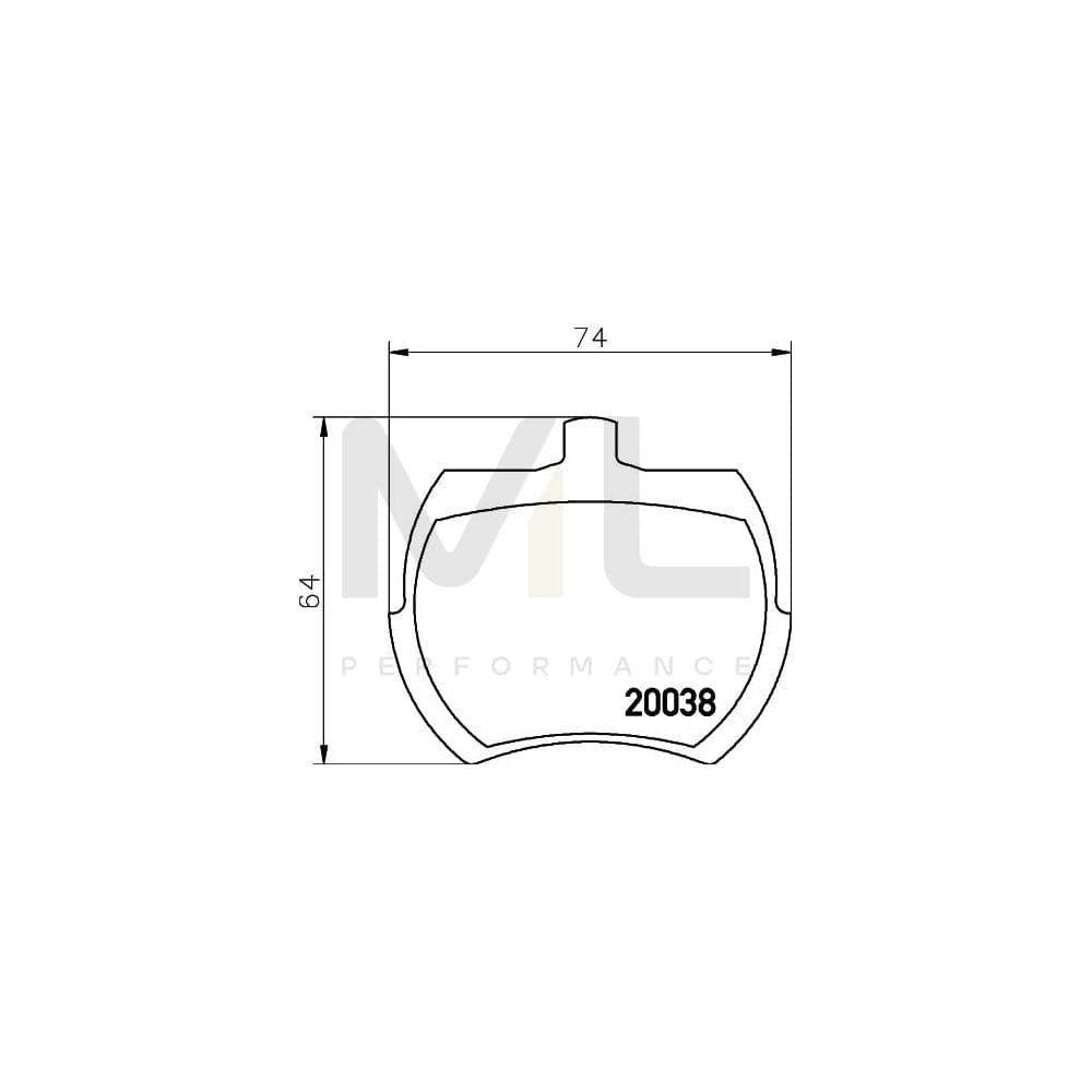 Hella 8DB 355 007-081 Brake Pad Set Not Prepared For Wear Indicator