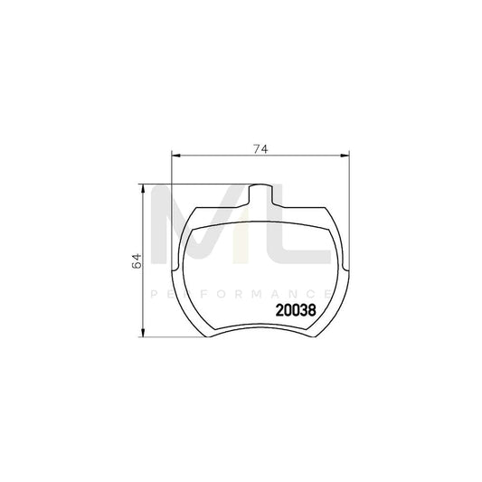 Hella 8DB 355 007-081 Brake Pad Set Not Prepared For Wear Indicator