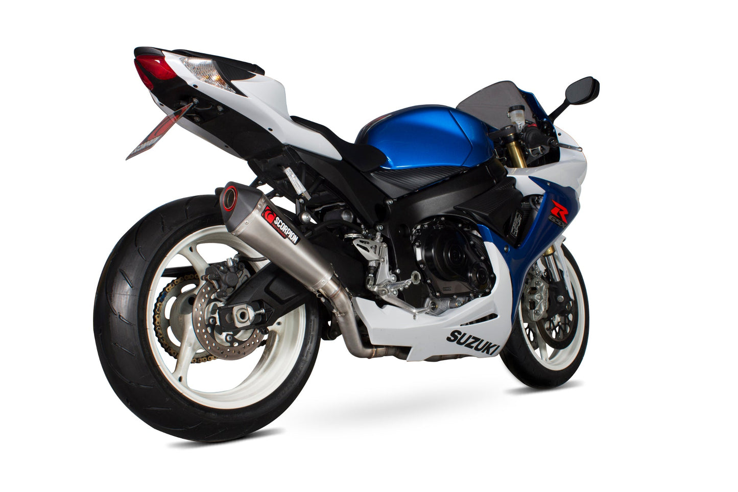 Scorpion RSI109SYSSEO Suzuki Serket Taper Full System - Brushed Stainless Steel Sleeve (GSX-R600 / GSX-R750) | ML Performance US US