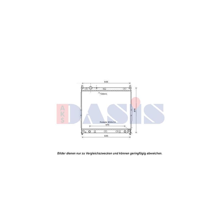 AKS Dasis 510132N Engine Radiator for Ssangyong Rexton / Rexton II (Gab)
