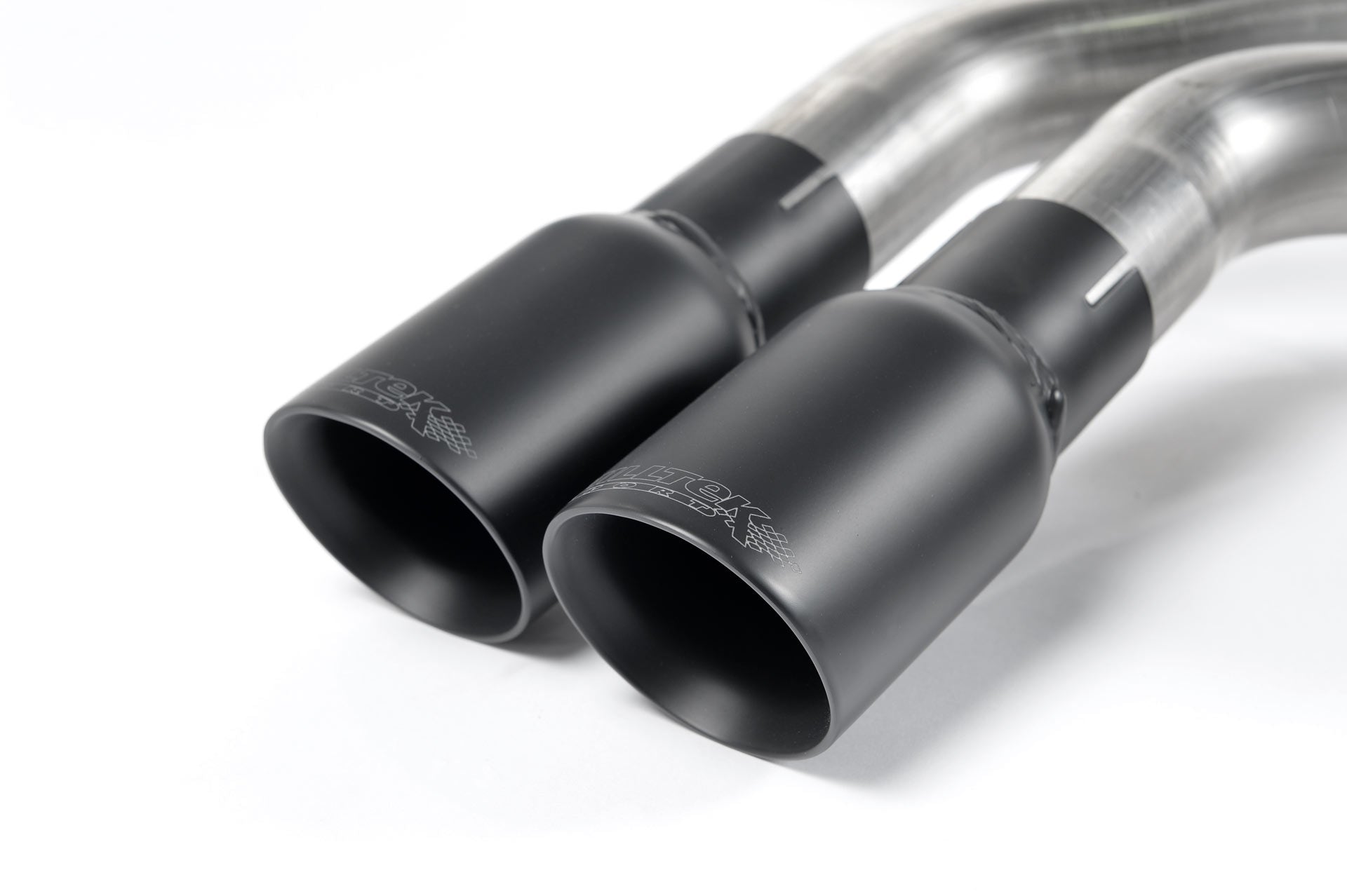 MillTek SSXVW282 Volkswagen Golf Cat-Back 3-inch Race System. Non-Resonated (Louder) wtih Cerakote Black Tips