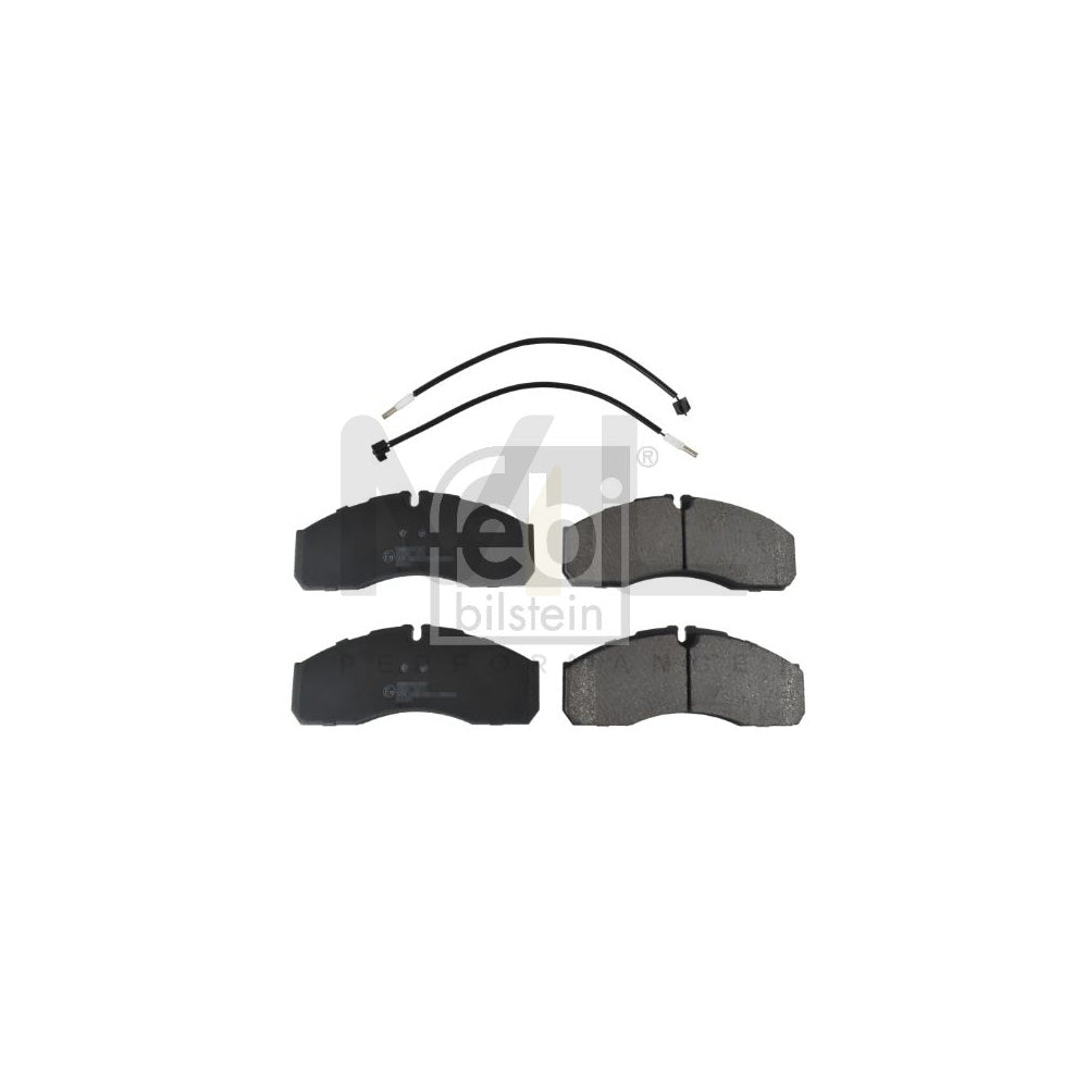 Febi Bilstein 16706 Brake Pad Set For Iveco Daily Front Axle, Incl. Wear Warning Contact, With Attachment Material