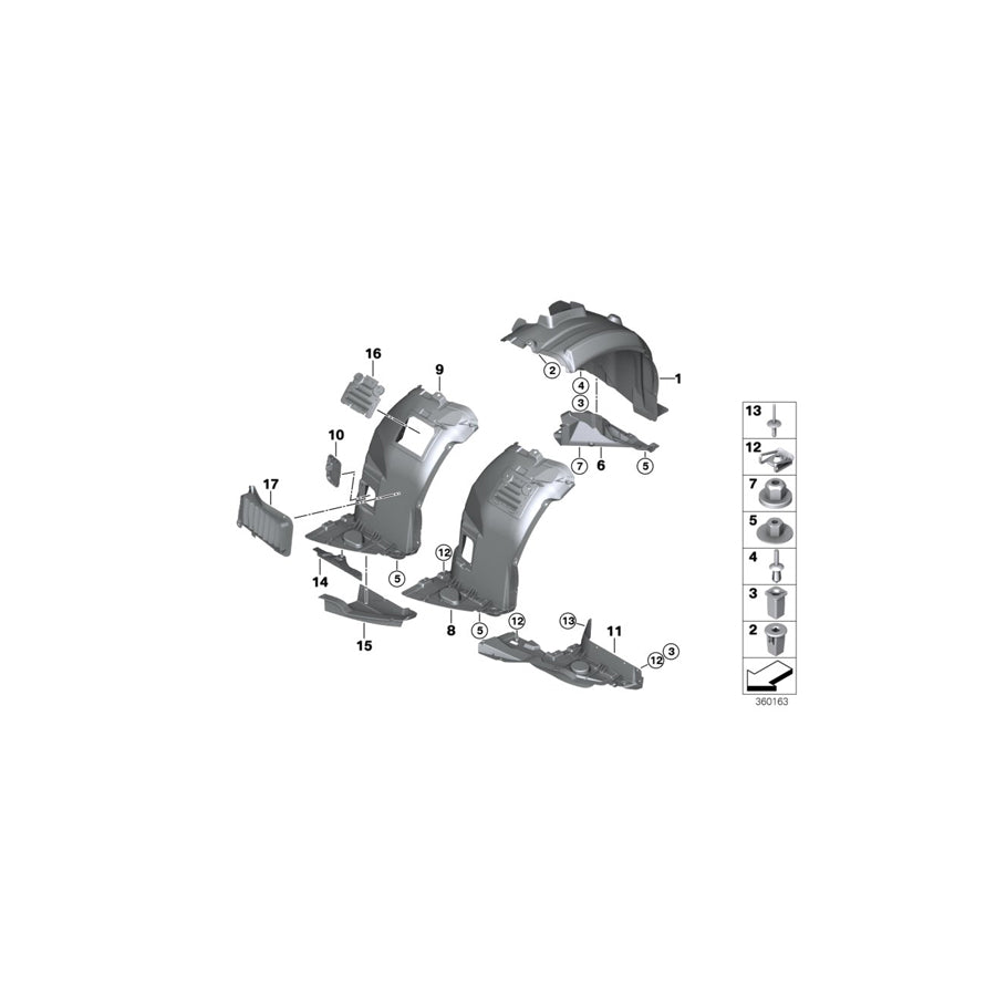 Genuine BMW 51717903911 E90 E91 Cover, Bottom Left (Inc. 328i, 325xi & 330xi) | ML Performance US Car Parts