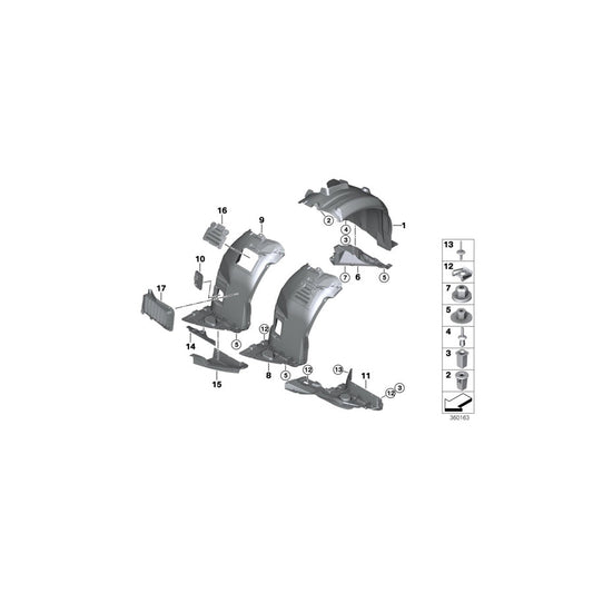 Genuine BMW 51717903911 E90 E91 Cover, Bottom Left (Inc. 328i, 325xi & 330xi) | ML Performance US Car Parts