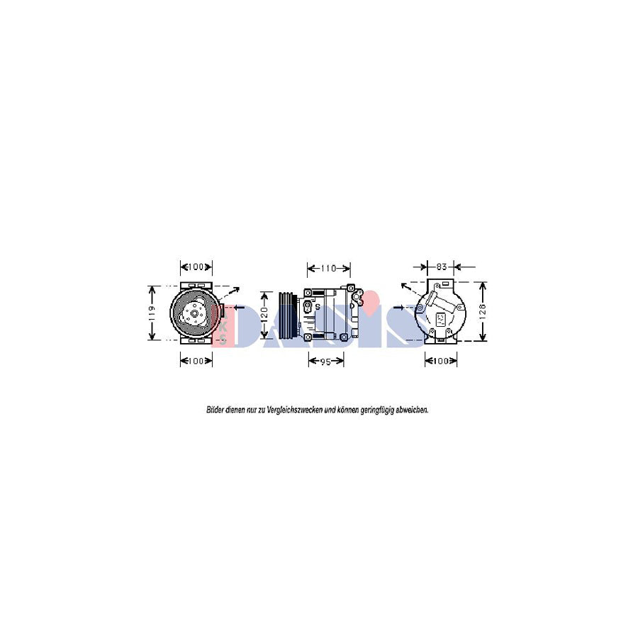 AKS Dasis 850008N Compressor, Air Conditioning