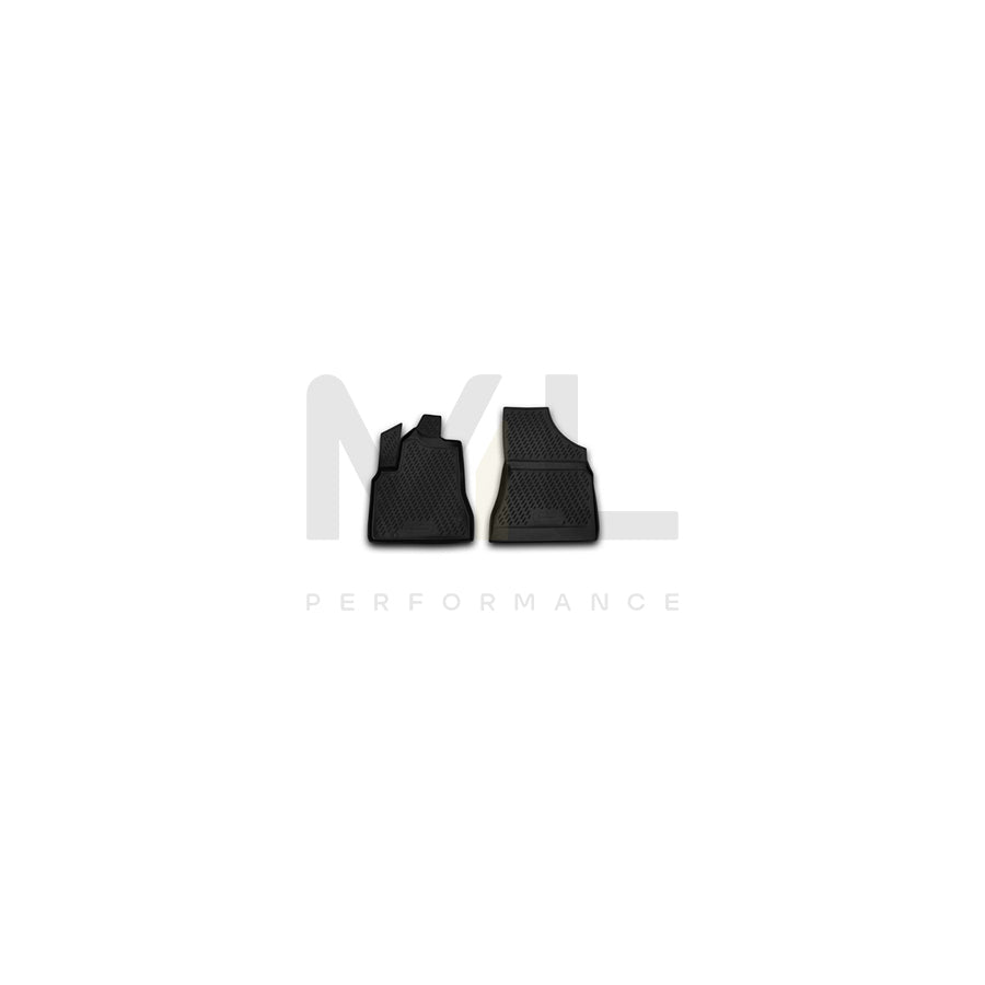 RIDEX 215A0015 Floor mat set Elastomer, Front, Quantity: 2, Black