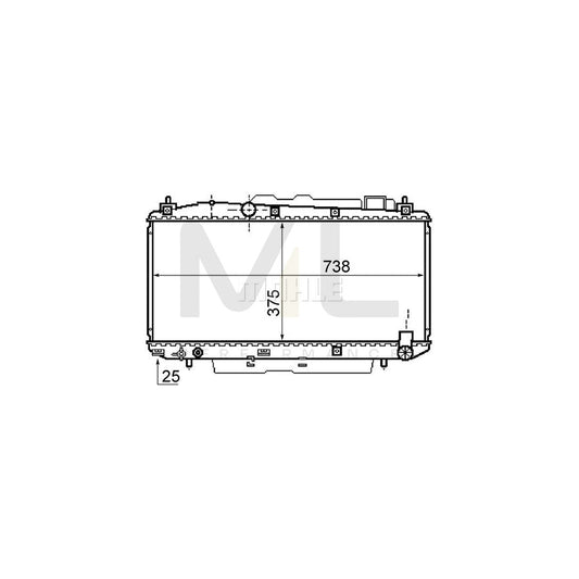 MAHLE ORIGINAL CR 1166 000S Engine radiator for TOYOTA RAV4 II Off-Road (XA20) Brazed cooling fins, Manual Transmission | ML Performance Car Parts