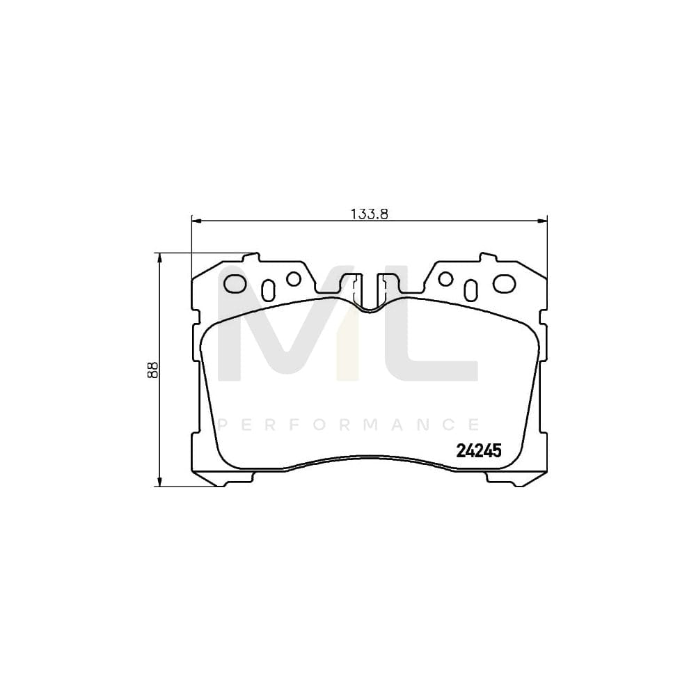 Hella 8DB 355 006-661 Brake Pad Set For Lexus Ls Prepared For Wear Indicator