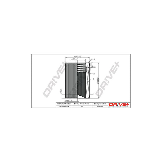 Dr!Ve+ Dp1110.10.0278 Air Filter For Toyota Hiace
